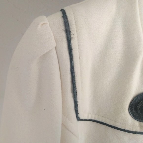 Ricki's White Cream Beige Togglo Coat S - Picture 4 of 8